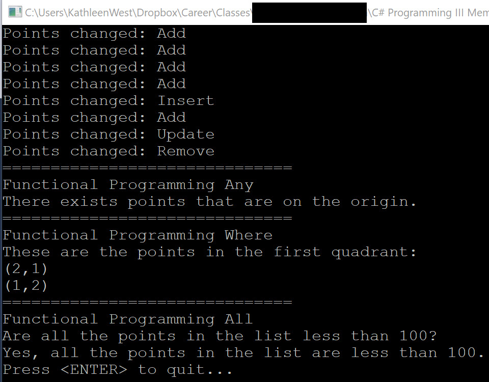 Demo of the Program