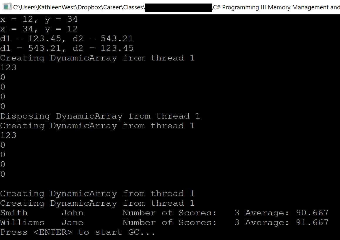 Demo of the program