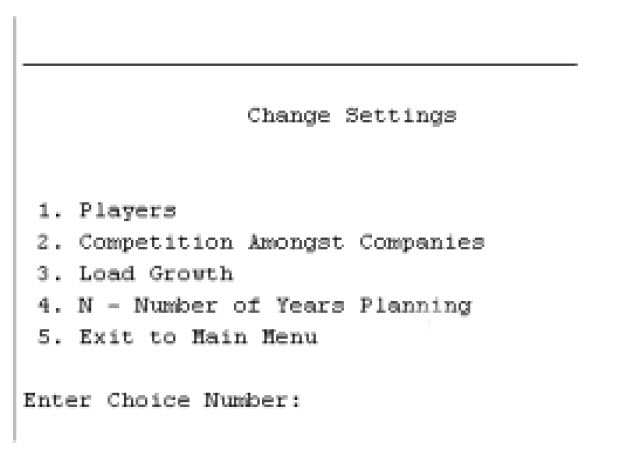 Player Settings Change Menu